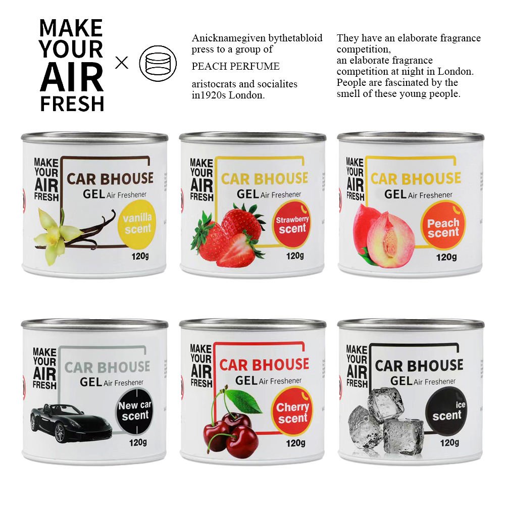 Factory Outlet Car Bhouse Solid Gel Car Air Freshener — Cherry, Strawberry, Vanilla